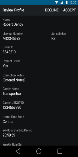 Garmin eLog™ Compliant ELD Screenshot 2