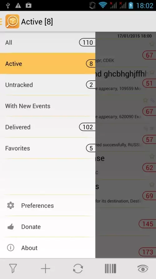 TrackChecker Mobile Screenshot 2