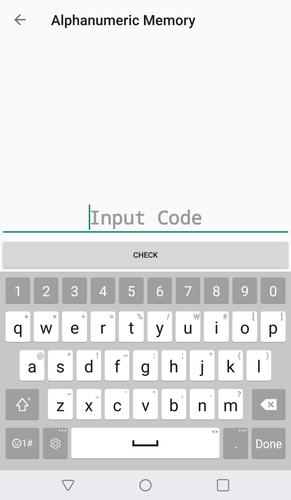 Alphanumeric Memory スクリーンショット 1