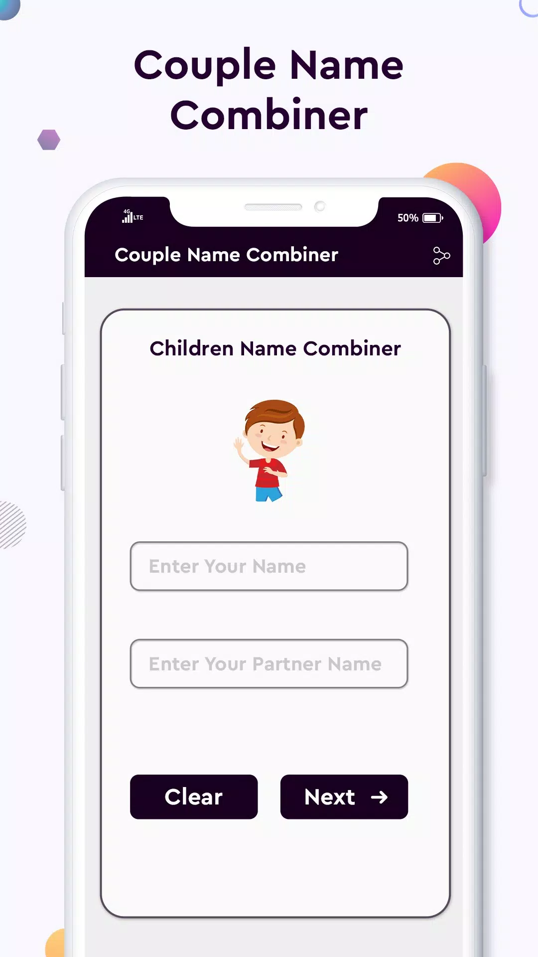 Baby name Couple Name Combiner スクリーンショット 2