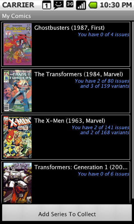 Comic Checklist Lite Скриншот 0