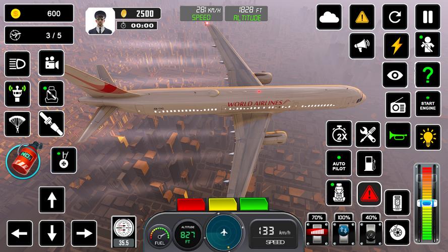 Pilot Flight Simulator Games 螢幕截圖 1