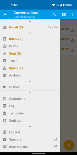 FairEmail, privacy aware email Capture d'écran 1
