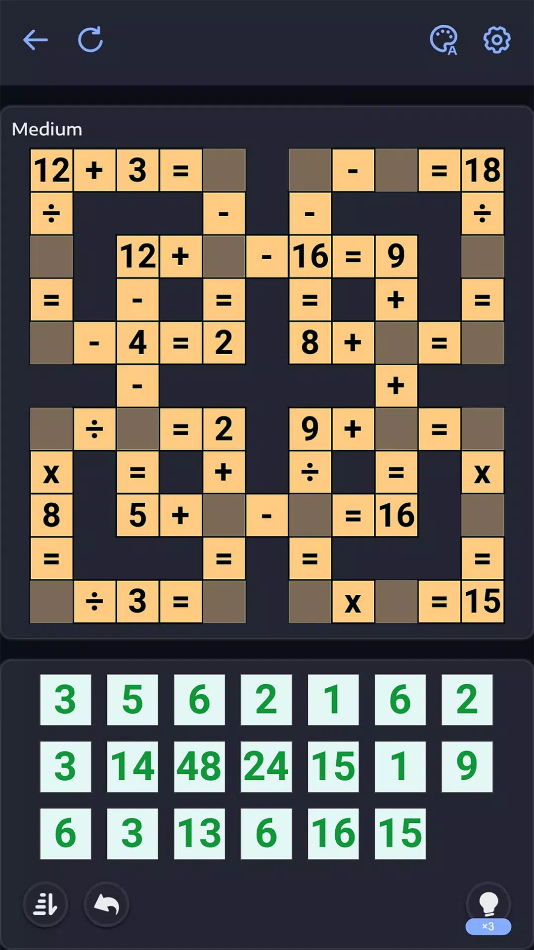 Crossmath - Math Puzzle Games スクリーンショット 1