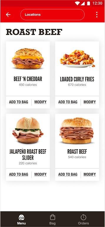 Arby’s Fast Food Sandwiches স্ক্রিনশট 1