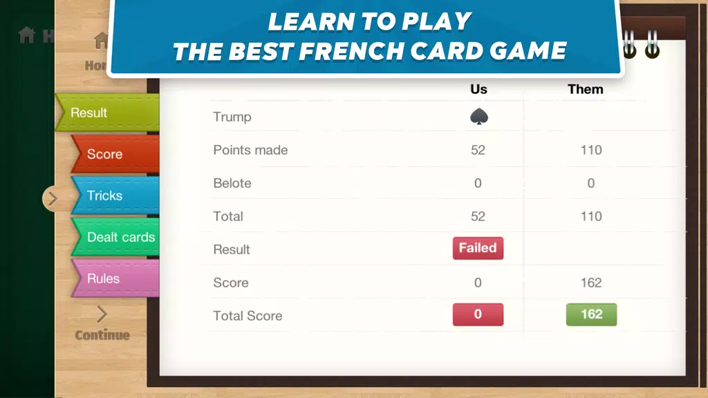 Belote Coinche - card game ဖန်သားပြင်ဓာတ်ပုံ 2