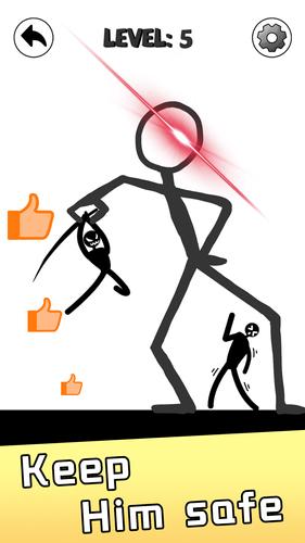 Save Stickman: Brain Draw Line ภาพหน้าจอ 1