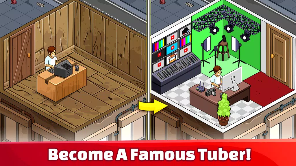 Tube Tycoon - Tubers Simulator Ảnh chụp màn hình 0