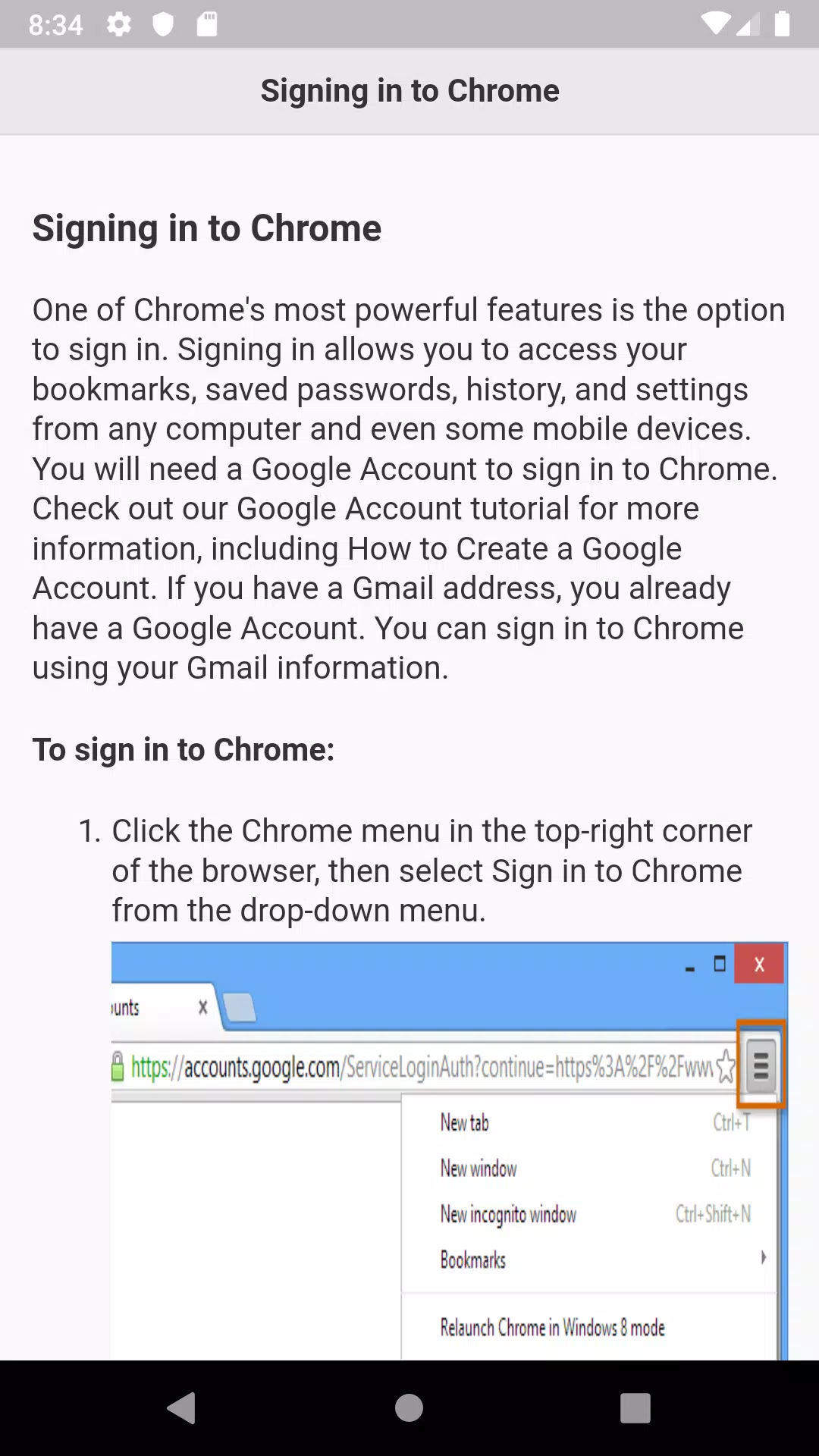 Tutorials for Web Browser Tangkapan skrin 2