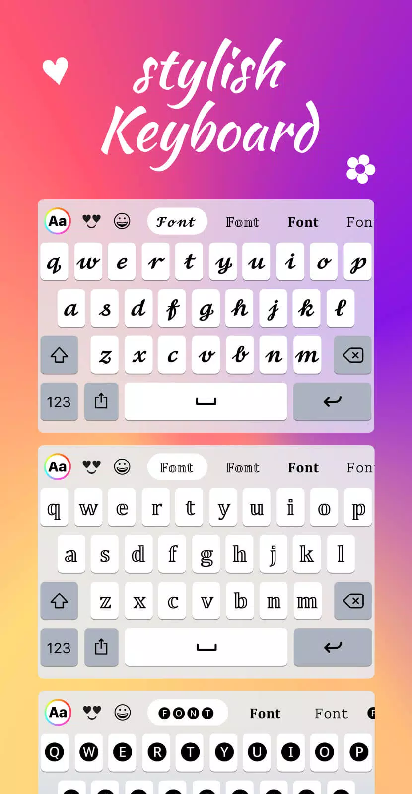 Fonts Keyboard Themes & Emoji Ảnh chụp màn hình 2
