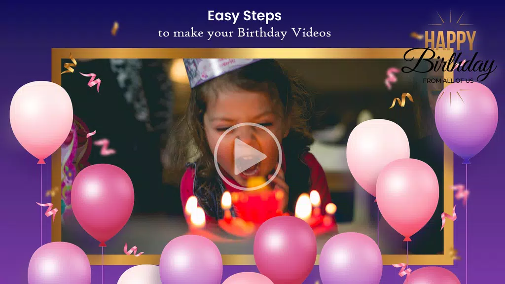 Make Birthday Video With Music Zrzut ekranu 0