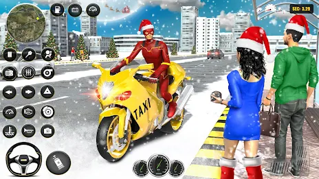 Superhero Bike Taxi Bike Games স্ক্রিনশট 0