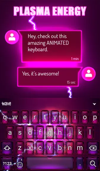 Plasma Keyboard & Wallpaper Screenshot 2