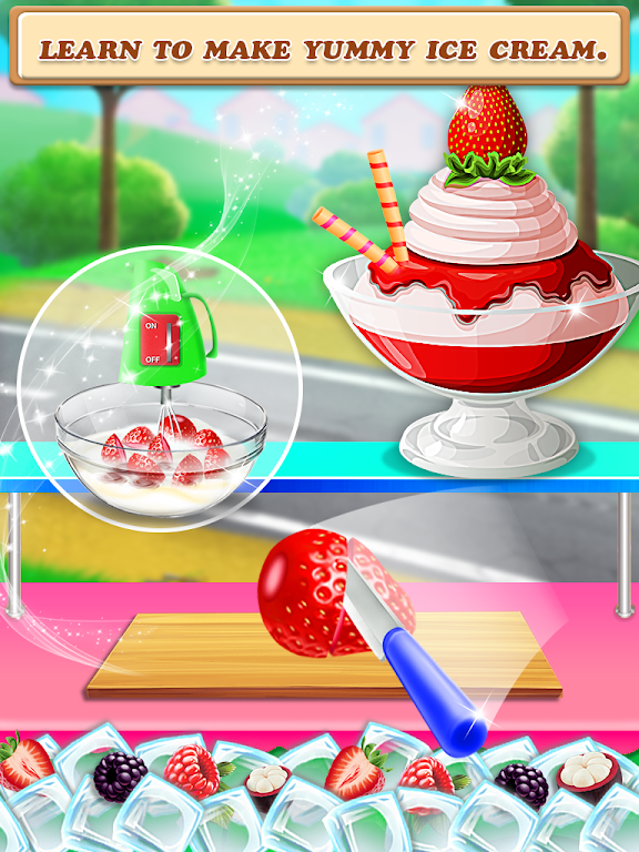 Street Ice Cream Shop Game スクリーンショット 0