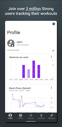 Strong Workout Tracker Gym Log Ekran Görüntüsü 0