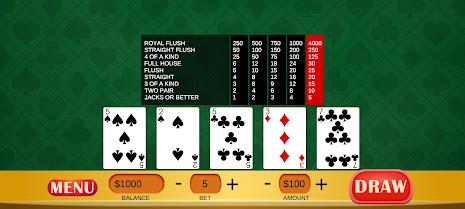 Jacks or Better - Video Poker Screenshot 1