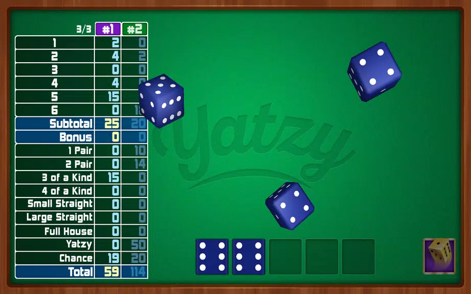 Yatzy Dice Game Captura de tela 2