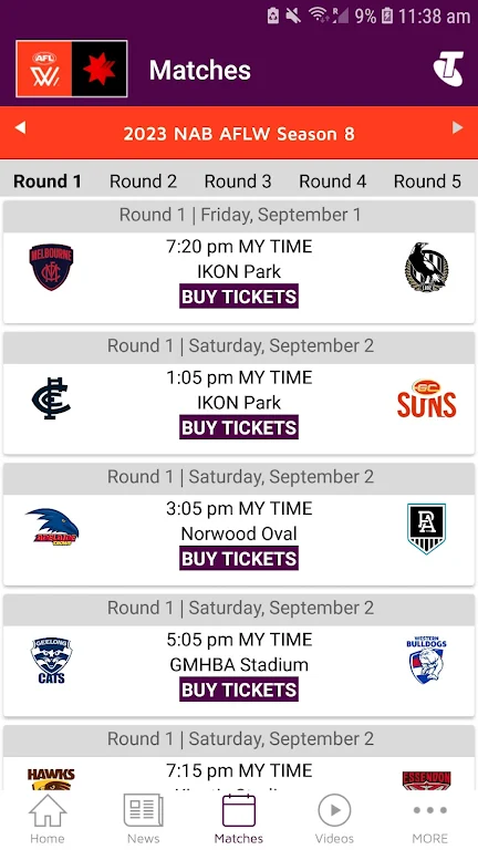 AFLW Official App Ảnh chụp màn hình 2