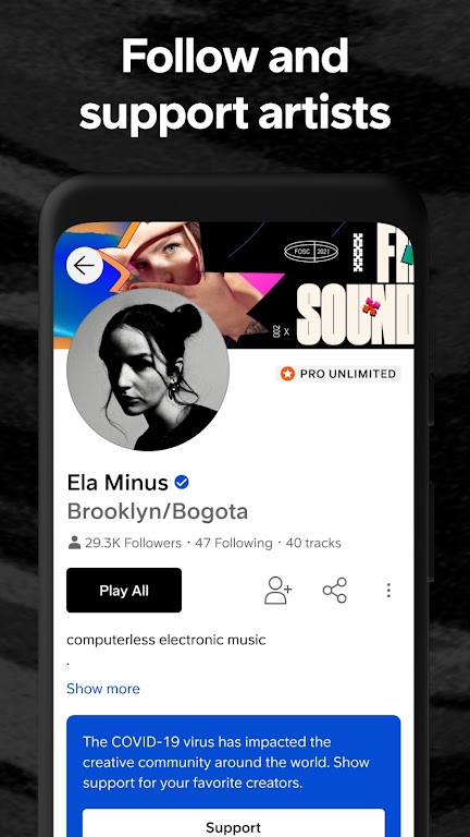 SoundCloud: Play Music & Songs Mod Tangkapan skrin 1