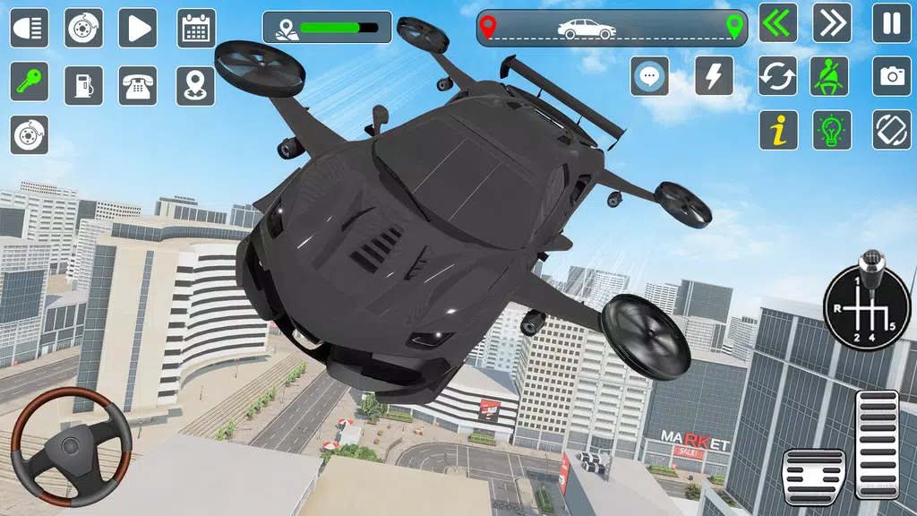 Flying Car Games Car Flight 3D Captura de pantalla 2