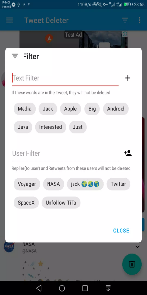 Tweet Deleter - Delete Your Tweets 螢幕截圖 1