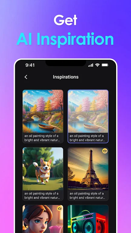 Vivid AI: AI Image Generator ภาพหน้าจอ 2
