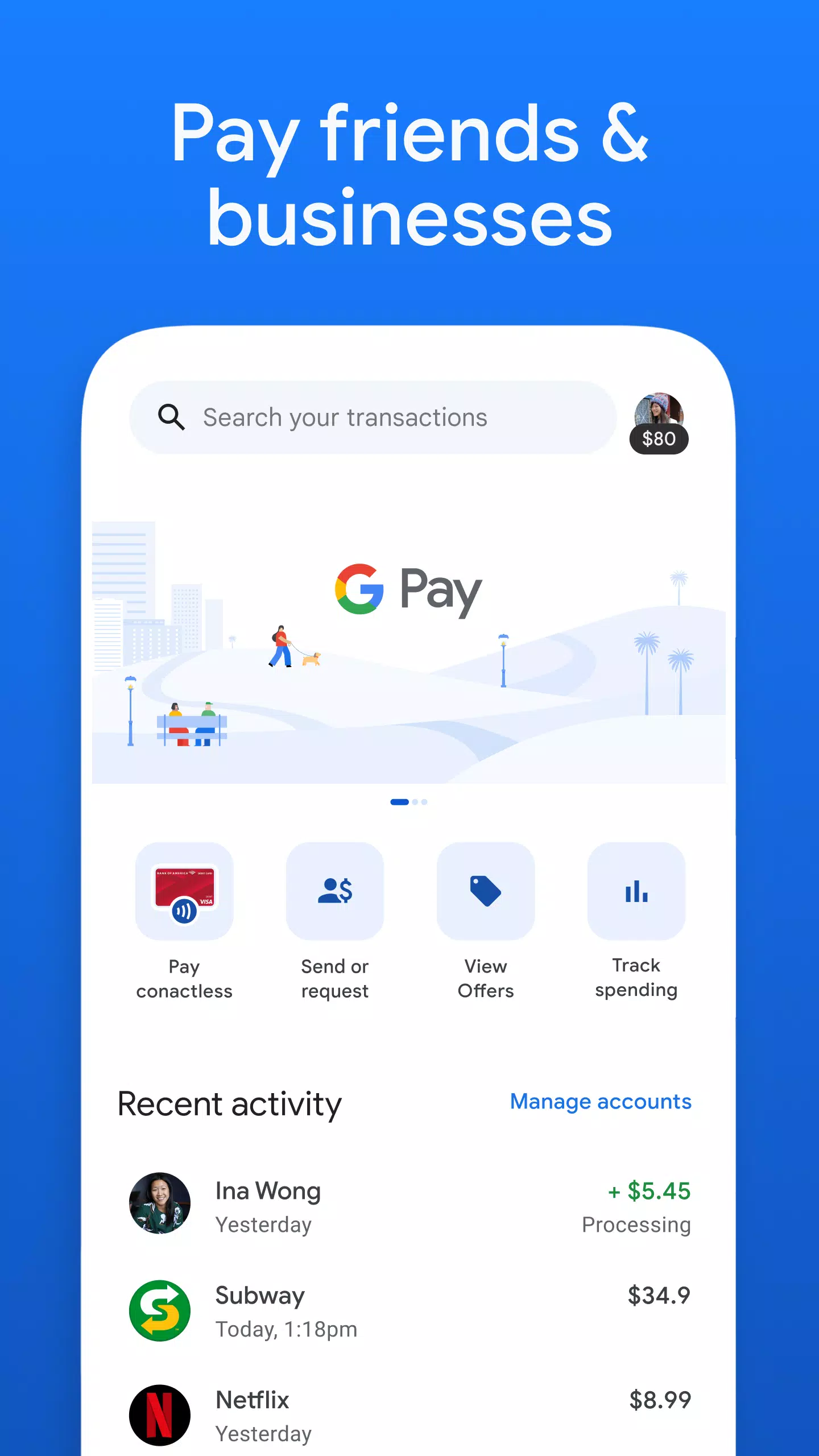 Google Pay: Save and Pay Ảnh chụp màn hình 0