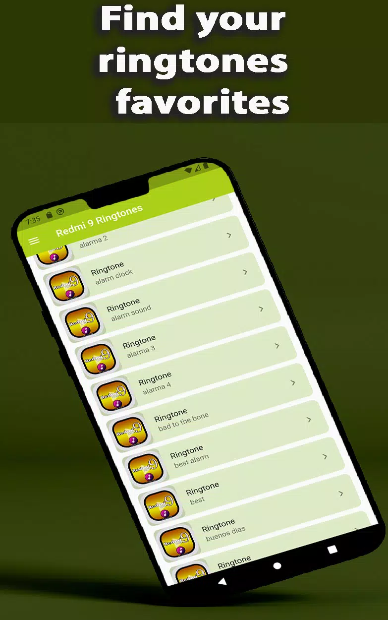 Redmi Note 9 Ringtone App 螢幕截圖 1