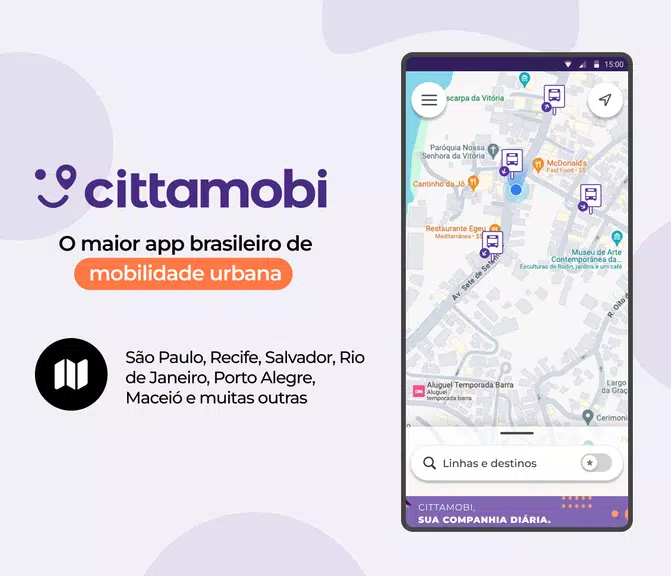Cittamobi: Horários de Ônibus स्क्रीनशॉट 0