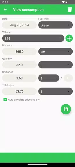 Fuel Consumption Screenshot 2