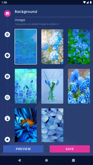 Blue Flowers Live Wallpaper 螢幕截圖 0