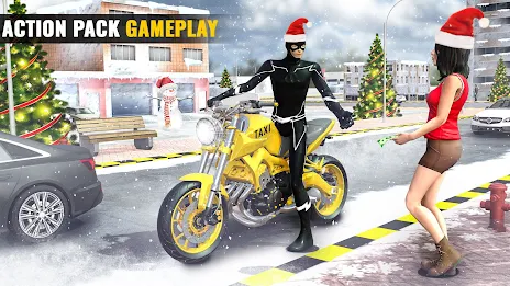 Superhero Bike Taxi: Bike Game ဖန်သားပြင်ဓာတ်ပုံ 2