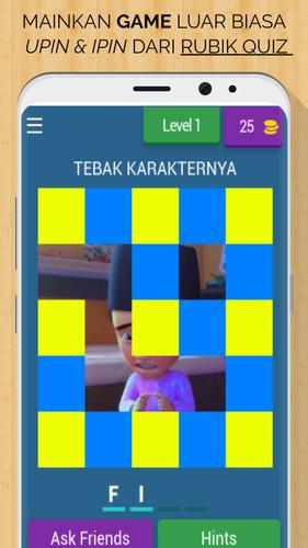 Upin & Ipin Rubik Quiz Captura de tela 0