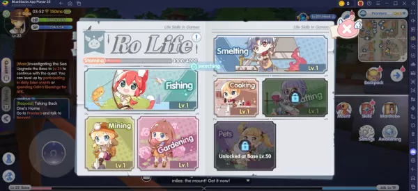 Exhibición del sistema culinario en Ragnarok X: Next Generation