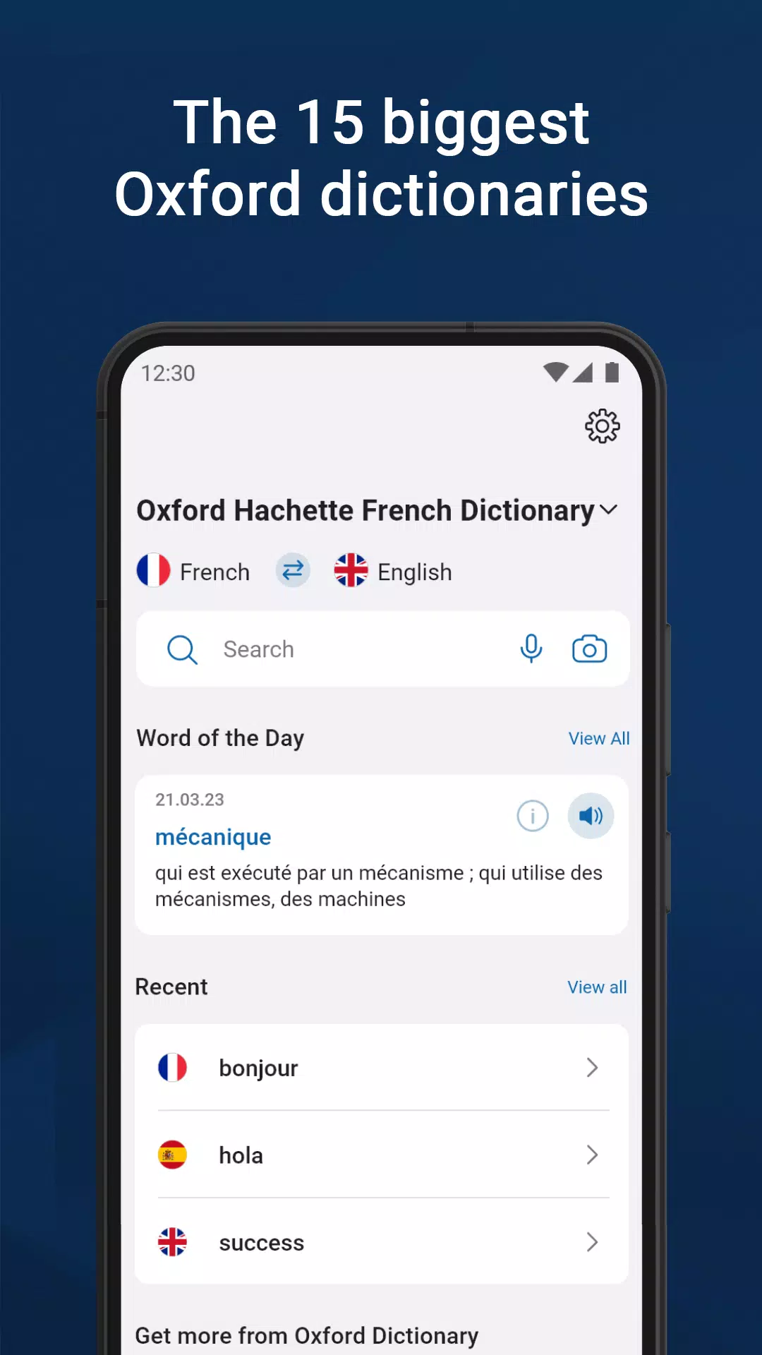 Schermata Oxford Dictionary & Thesaurus 1