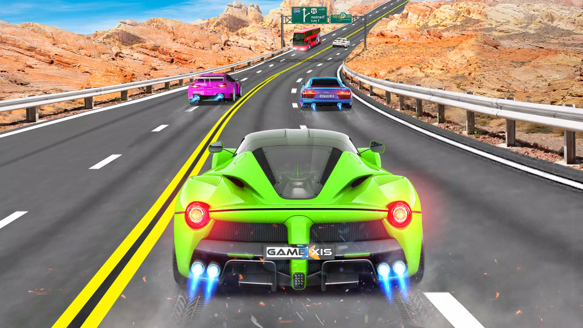 Real Highway Car Racing Game Captura de tela 0