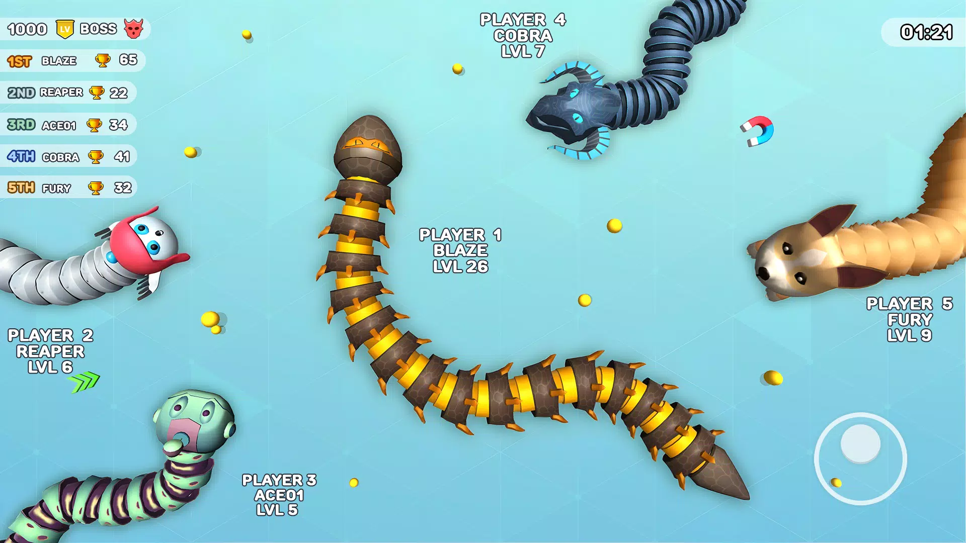 Worms Clash - Snake Games Capture d'écran 1