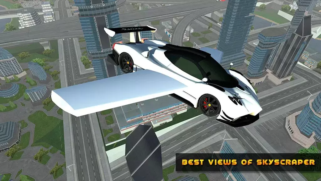 Flying Car Game driving Скриншот 2