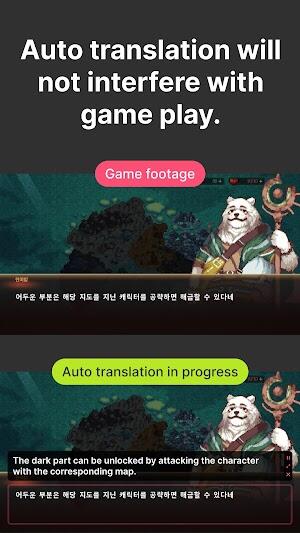 <p>Tùy chỉnh cài đặt: Đi sâu vào cài đặt của Game Screen Translate để điều chỉnh các chức năng của ứng dụng theo sở thích của bạn. Điều chỉnh kích thước phông chữ, lựa chọn ngôn ngữ và hoạt động của cửa sổ nổi để nâng cao trải nghiệm người dùng cá nhân của bạn.<br>Khám phá Dịch một phần màn hình: Tận dụng khả năng chỉ dịch các phần của màn hình của ứng dụng. Điều này đặc biệt hữu ích khi bạn chỉ cần sự rõ ràng về một thành phần hoặc đoạn hội thoại cụ thể trong trò chơi, giảm sự lộn xộn trên màn hình và tập trung dịch ở những nơi cần thiết nhất.</p>
<p><img src=