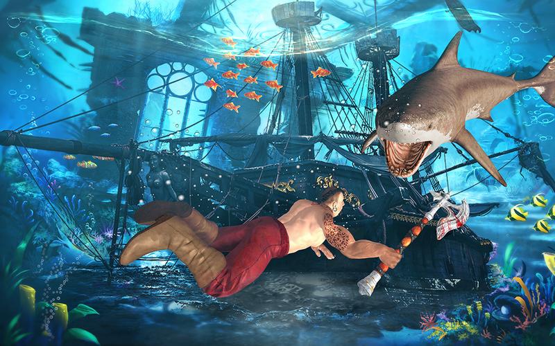 Megalodon shark fish eater Tangkapan skrin 2