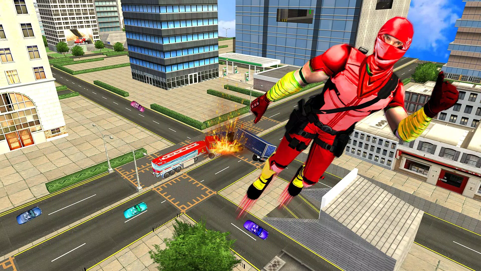 Flying Ninja Hero Crime Chase Schermafbeelding 0