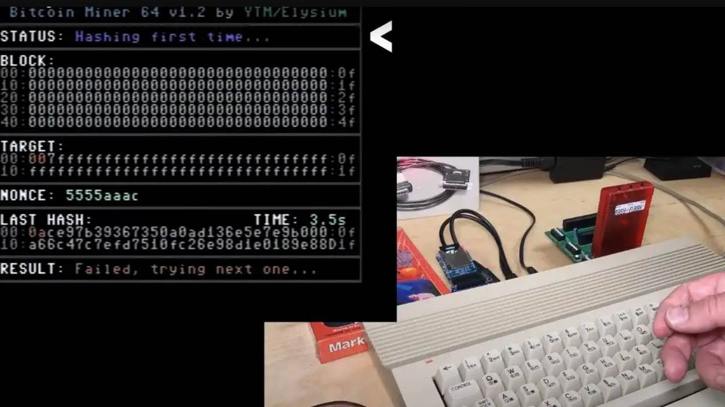 Retro computers mijnen bitcoin