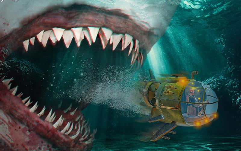 Megalodon shark fish eater Tangkapan skrin 0