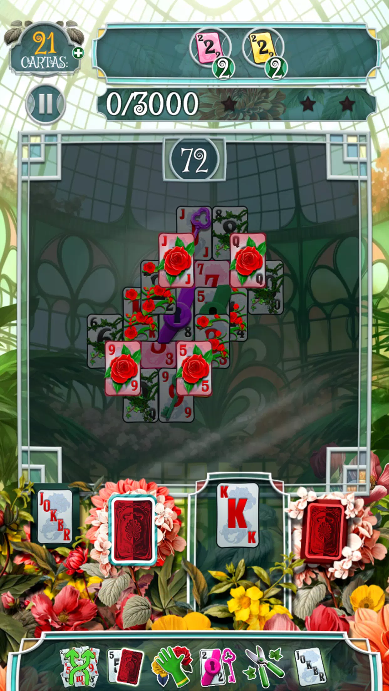 Greenhouse Solitaire TriPeaks Captura de pantalla 3