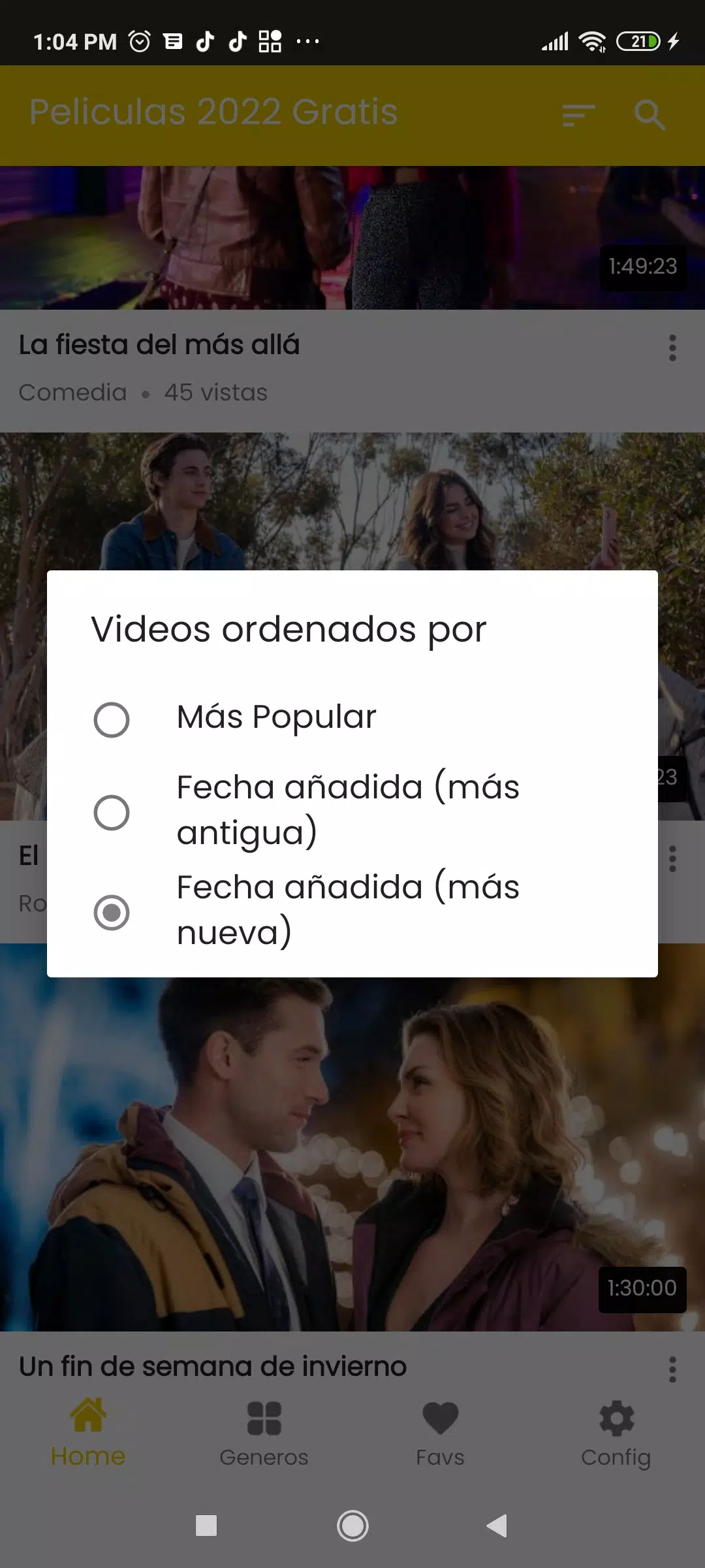 Schermata Pelismart Peliculas en Estreno 0