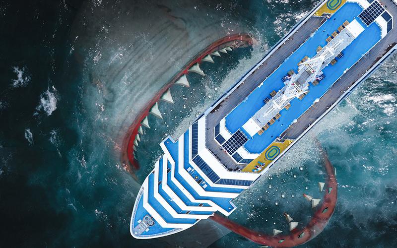 Megalodon shark fish eater Tangkapan skrin 1
