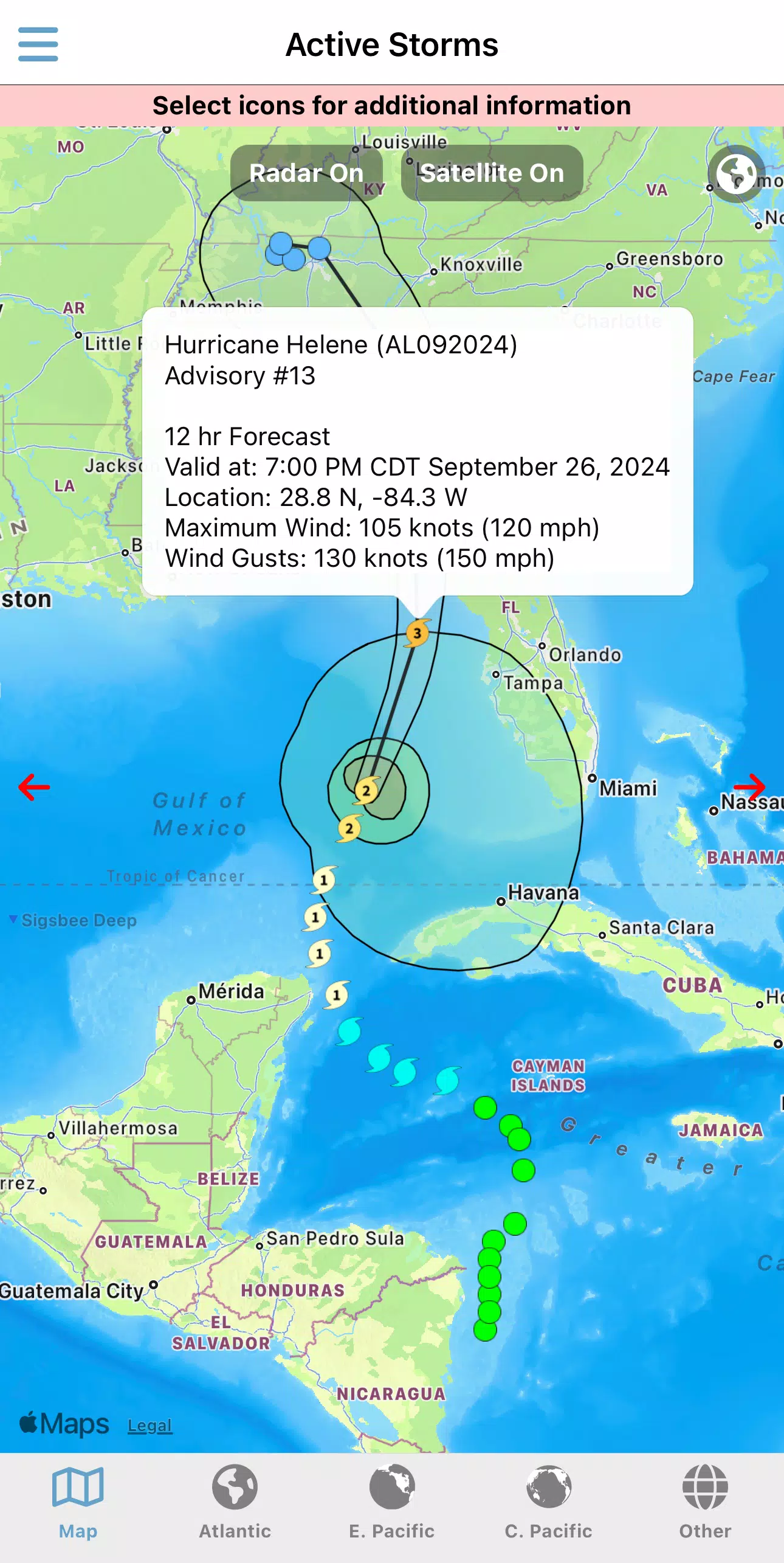 Tropical Hurricane Tracker Скриншот 1