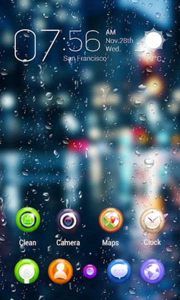 Drop Rain 3D GOLauncher EX Theme Screenshot 2