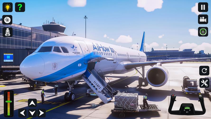 Airplane Simulator 3D Offline 螢幕截圖 3