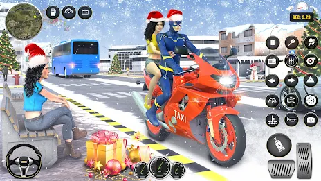 Superhero Bike Taxi Bike Games স্ক্রিনশট 3